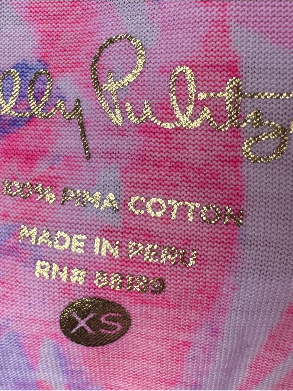 🌸 Lilly Pulitzer Merrit Dress Paradise Point True Blue Pink Pima Cotton XS - Picture 10 of 11